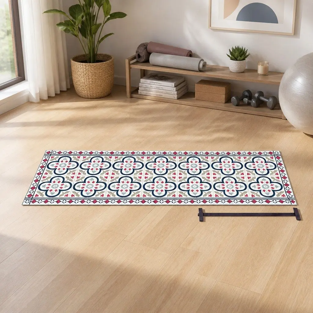 Yoga Mat Barcelona Pattern Fitness Exercise Cushion 60 x 173 cm