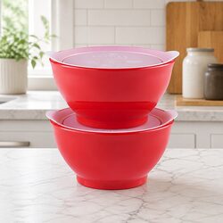 Kids Spill-Proof Anti-Slip Bowl Stage 1 8oz Twin Pack with Lid Blue Feeding