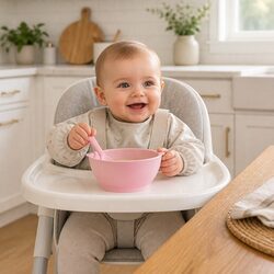 Kids Pink 8oz Spill-Proof Bowl Set with Lid - 2 Pack