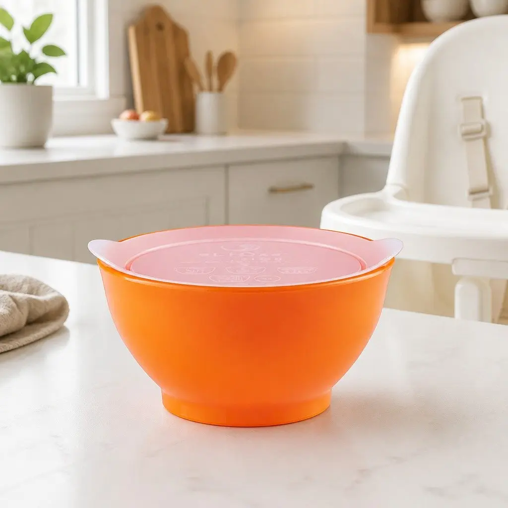 Spill-Proof Anti-Slip Bowl for Infants and Toddlers 8oz Twin Pack Pink