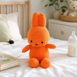 Miffy Soft Toy in Orange Corduroy - 23cm Dimensions