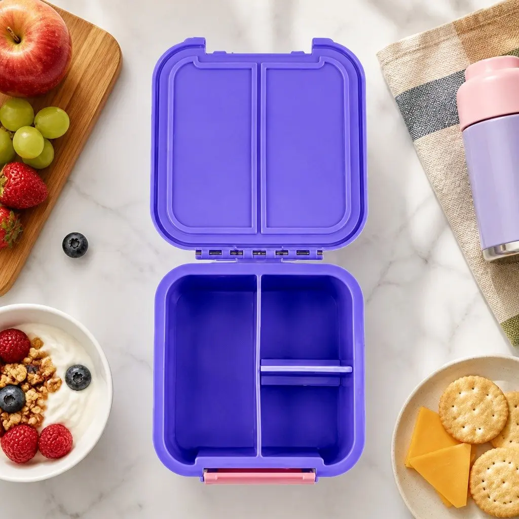 Bento Two Kids Lunch Box Snack Container Leakproof Compartments On-The-Go