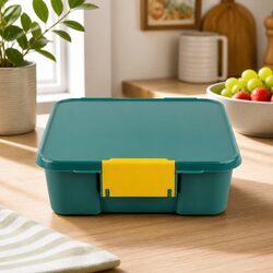 Bento Three Kids Lunch Box Leakproof Compartments Sandwich Wrap Salad Storage