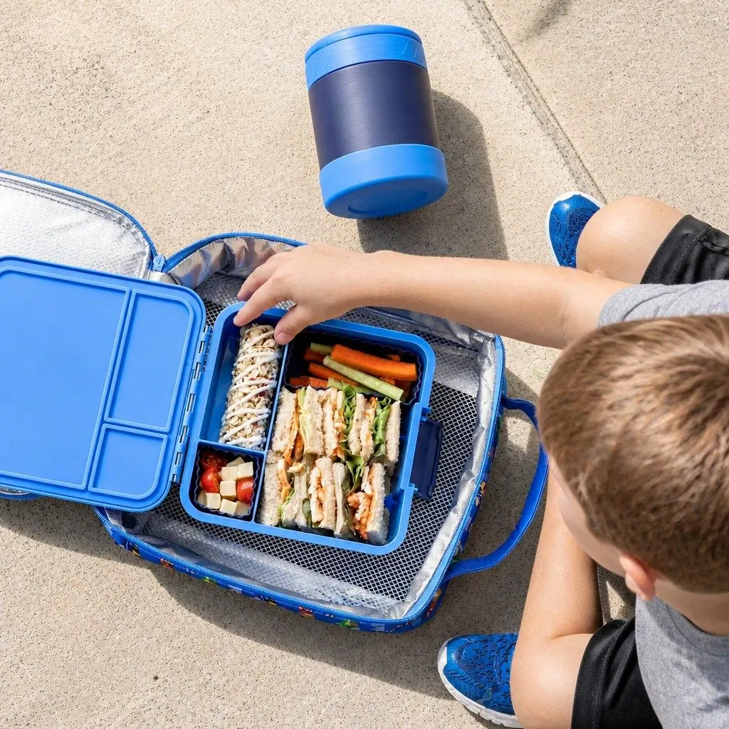 Bento Three Kids Lunch Box Leakproof Three Compartment Food Container School