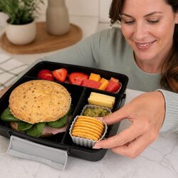 Bento Cups Set: 3 Silicone Containers for Kids