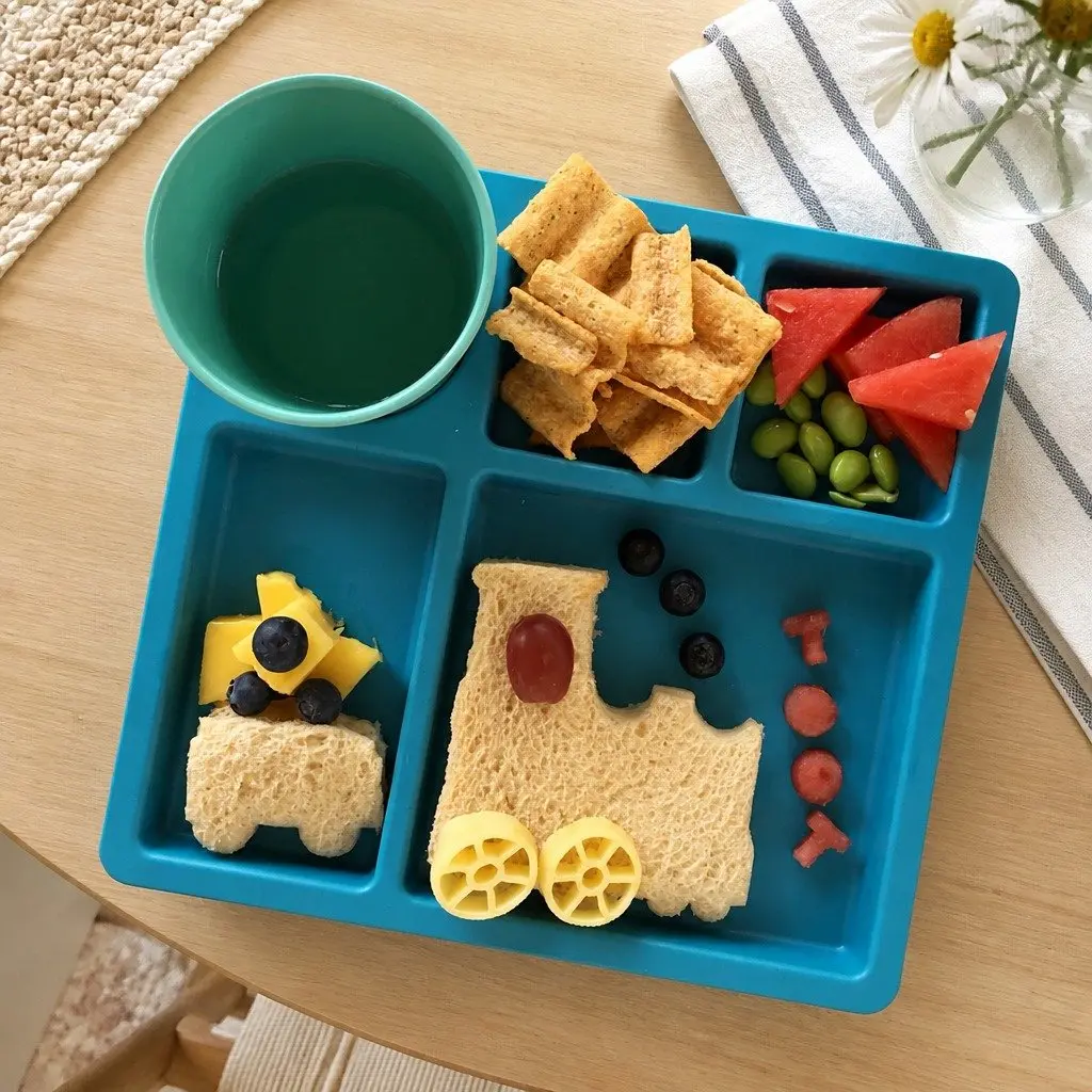 Lunch Punch Sandwich Cutters Transit Plane Train Set Kids Lunch Box Fun Food