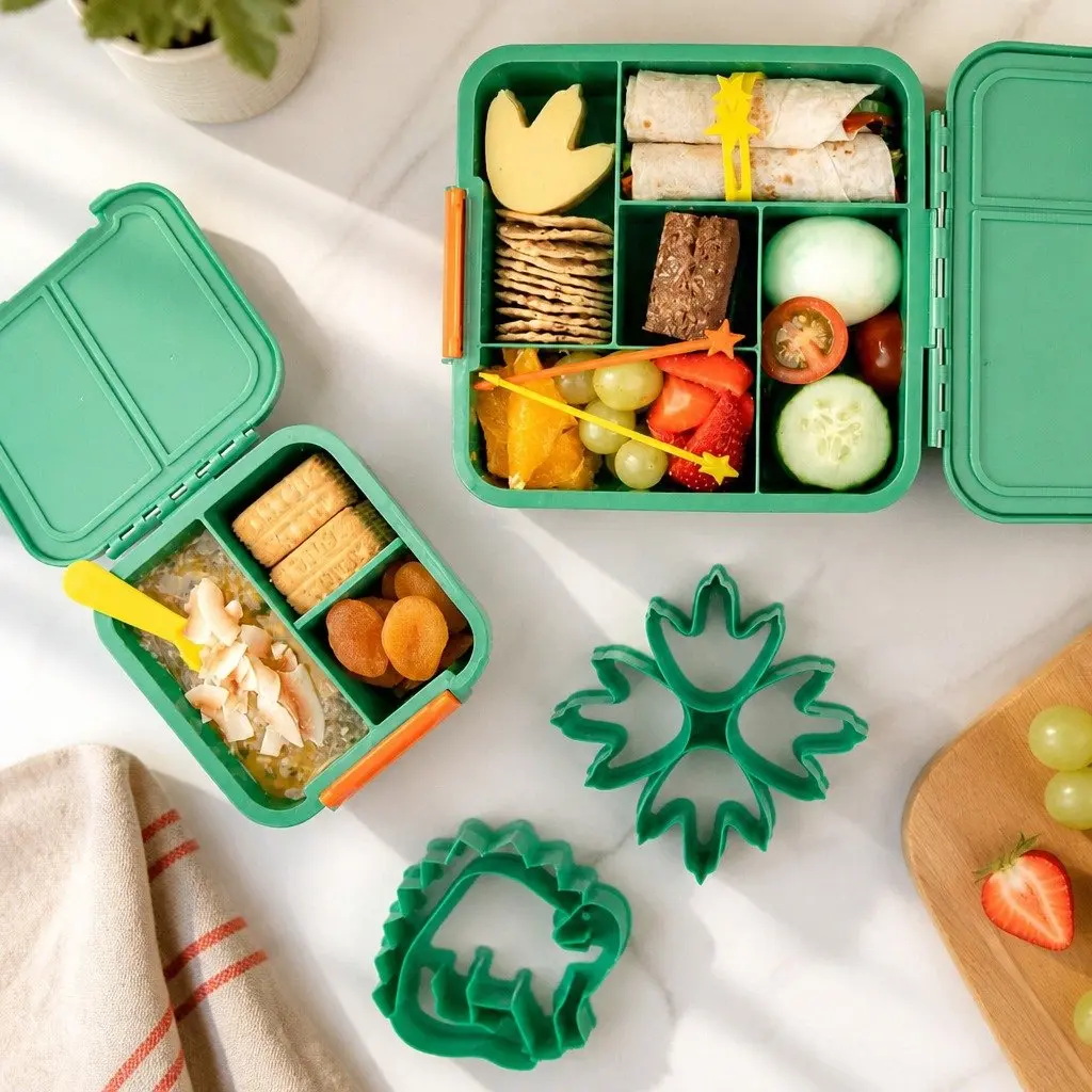 Dinosaur Sandwich Cutters Kids Lunch Punch Bento Box Shapes Cutout Set