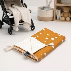 Snowflake Cotton and Minky Baby Blanket 80cm x 100cm
