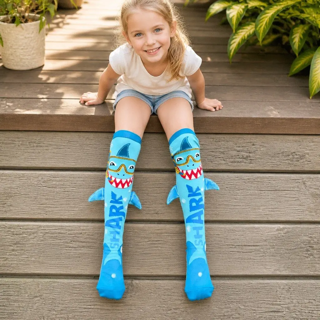 Shark Socks for Kids and Adults with Plush Fins Size One Size Fits Most