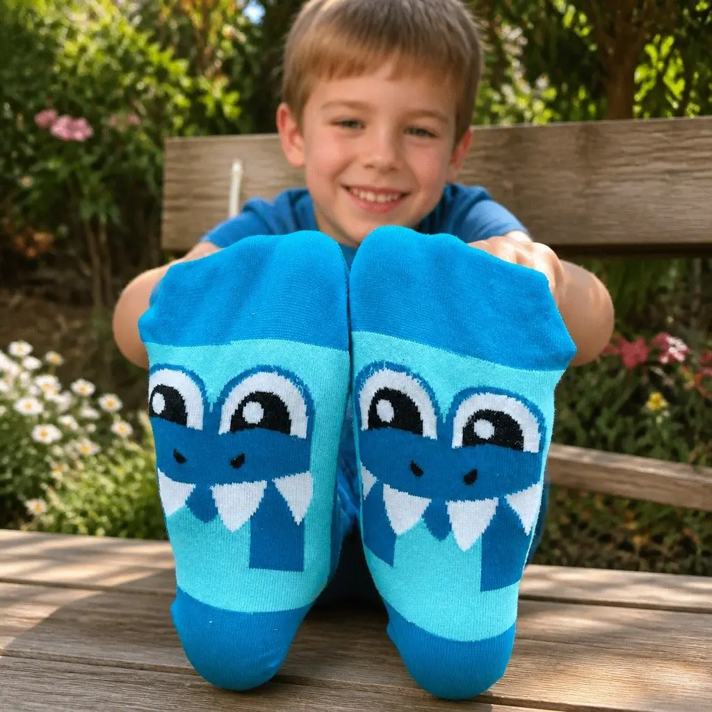 Shark Socks for Kids and Adults with Plush Fins Size One Size Fits Most