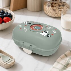 Kids Snack Lunch Box Portable Bento Box School Picnic Food Container Green
