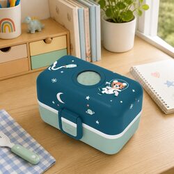 Kids Bento Lunch Box: 16x9.2x10.4 cm, 0.8L Capacity