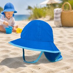 Infant Sun Sprout Hat for Babies 6-12 Months, Electric Blue
