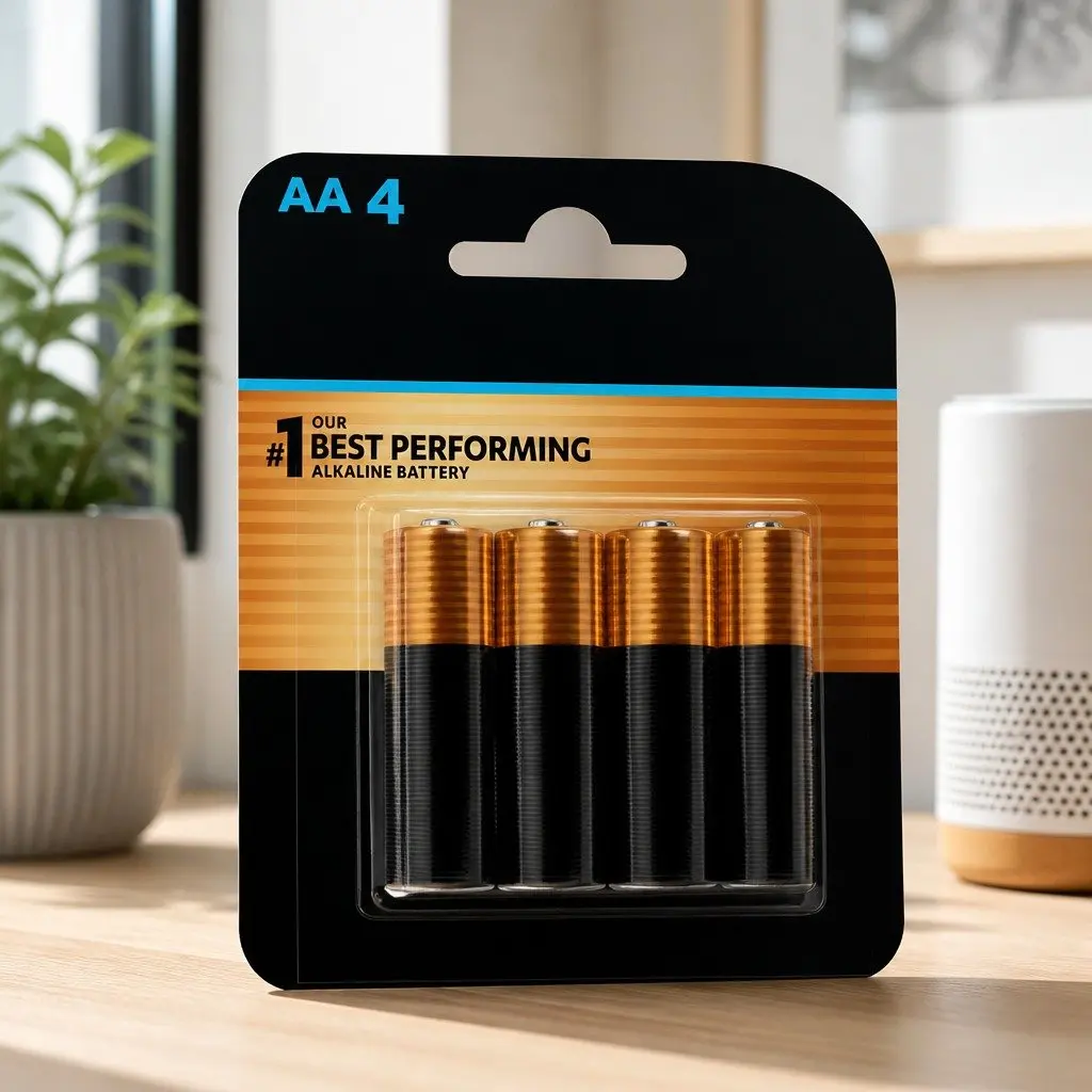 AA Alkaline Batteries 4 Pack