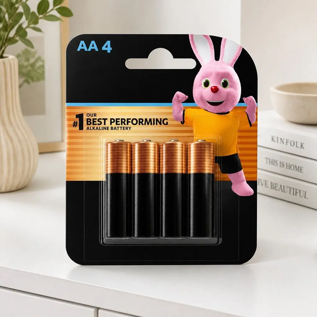 AA Alkaline Batteries 4 Pack