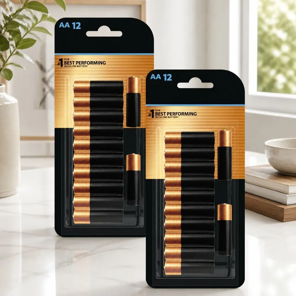 AA Alkaline Batteries for High-Drain Devices 12 Pack