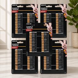 AAA Alkaline Batteries - 24 Pack x5 for Reliable Power Needs
