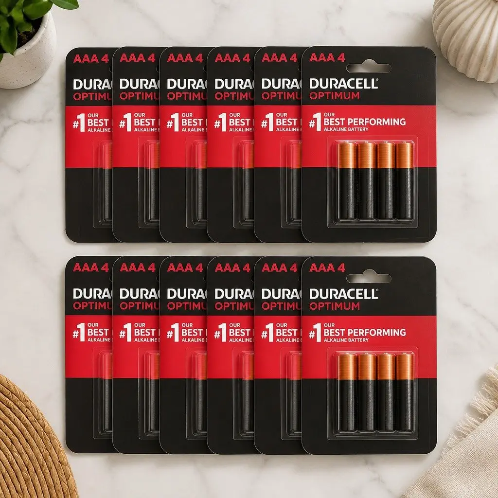AAA Batteries Alkaline 1.5V Long Lasting Power for High-Drain Devices 12x 4pk