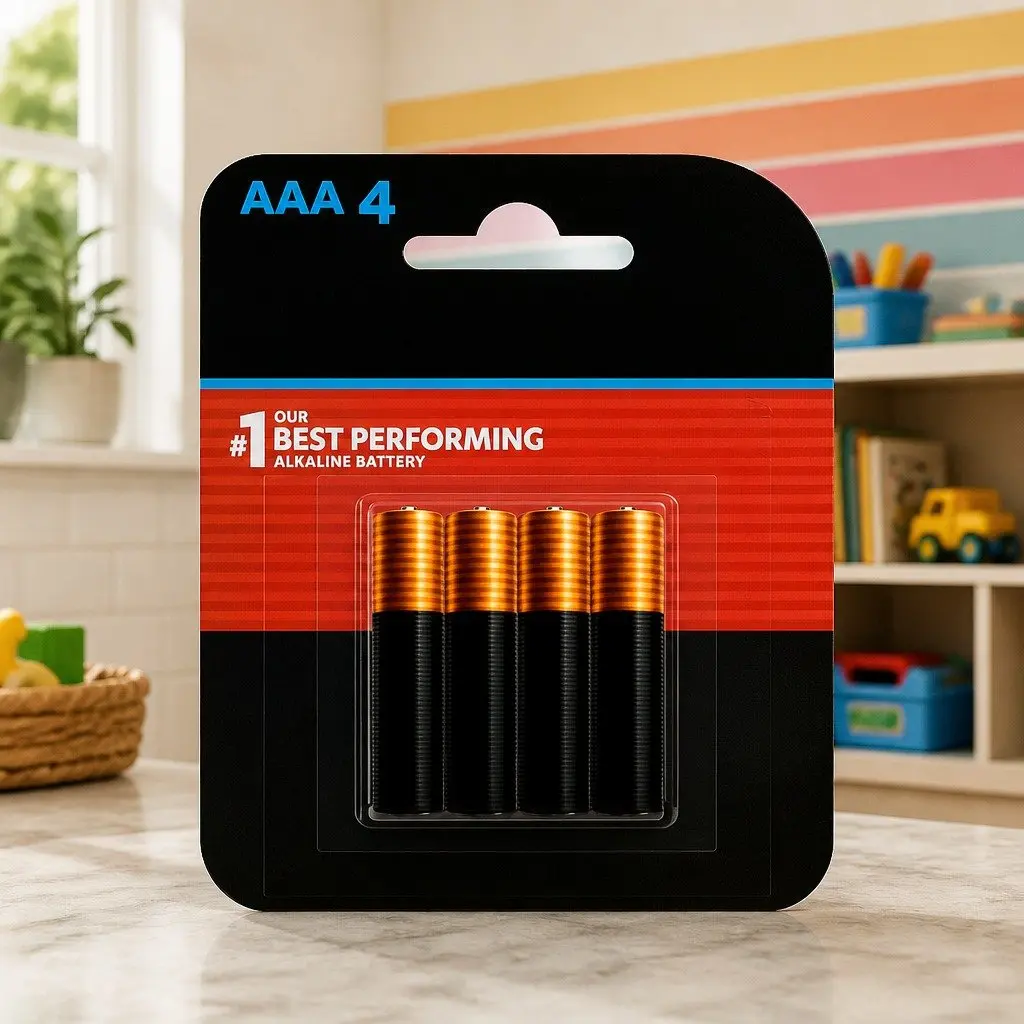 AAA Alkaline Batteries for High-Drain Devices 1.5V 4 Pack