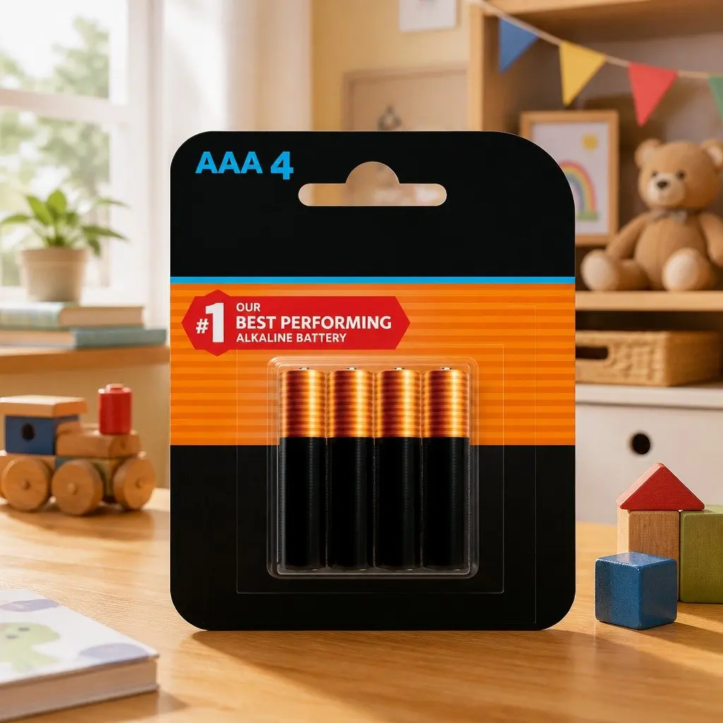 AAA Alkaline Batteries for High-Drain Devices 1.5V 4 Pack