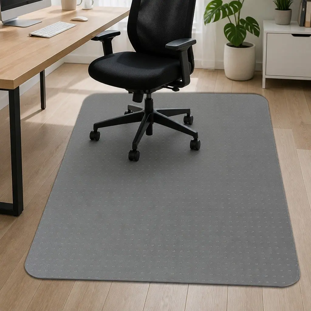 Chair Mat Office Carpet Floor Protector 120x90cm PVC Gripper Underlay