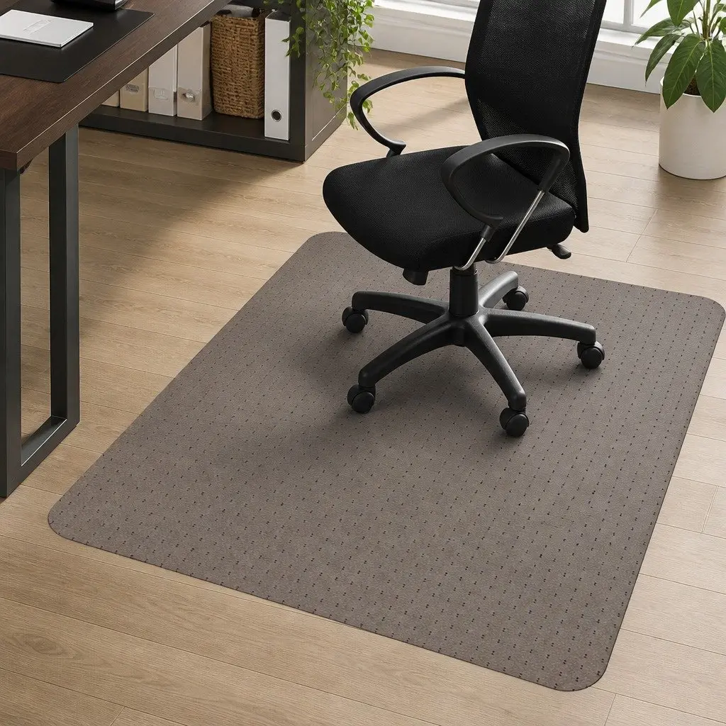 Chair Mat Office Carpet Floor Protector 120x90cm PVC Gripper Underlay