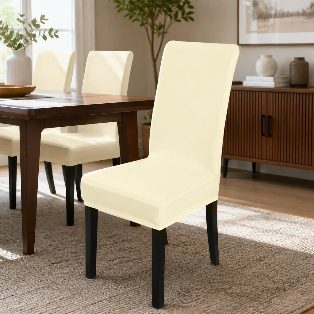 Elastic Chair Covers for Dining Room Set of 4 Washable Stretch Slipcovers