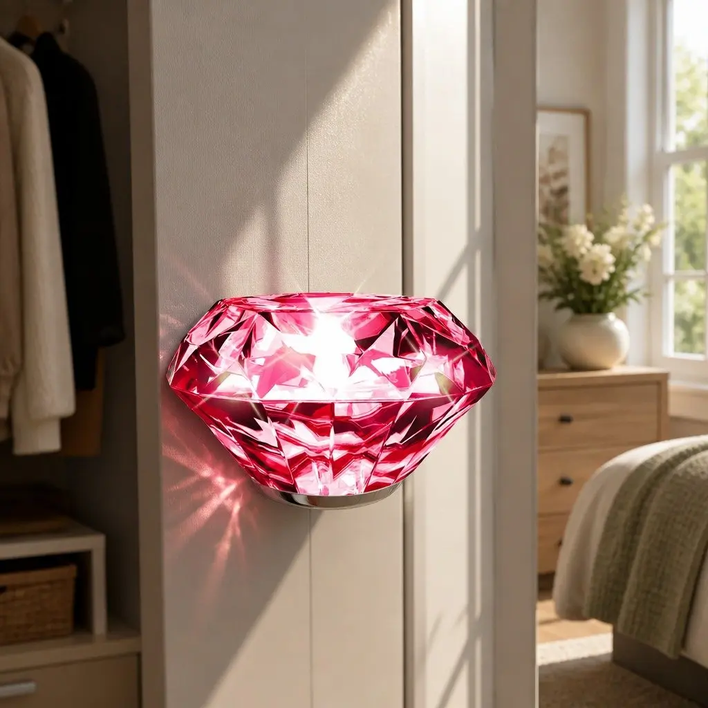 16 Red Crystal Cabinet Knobs 40mm