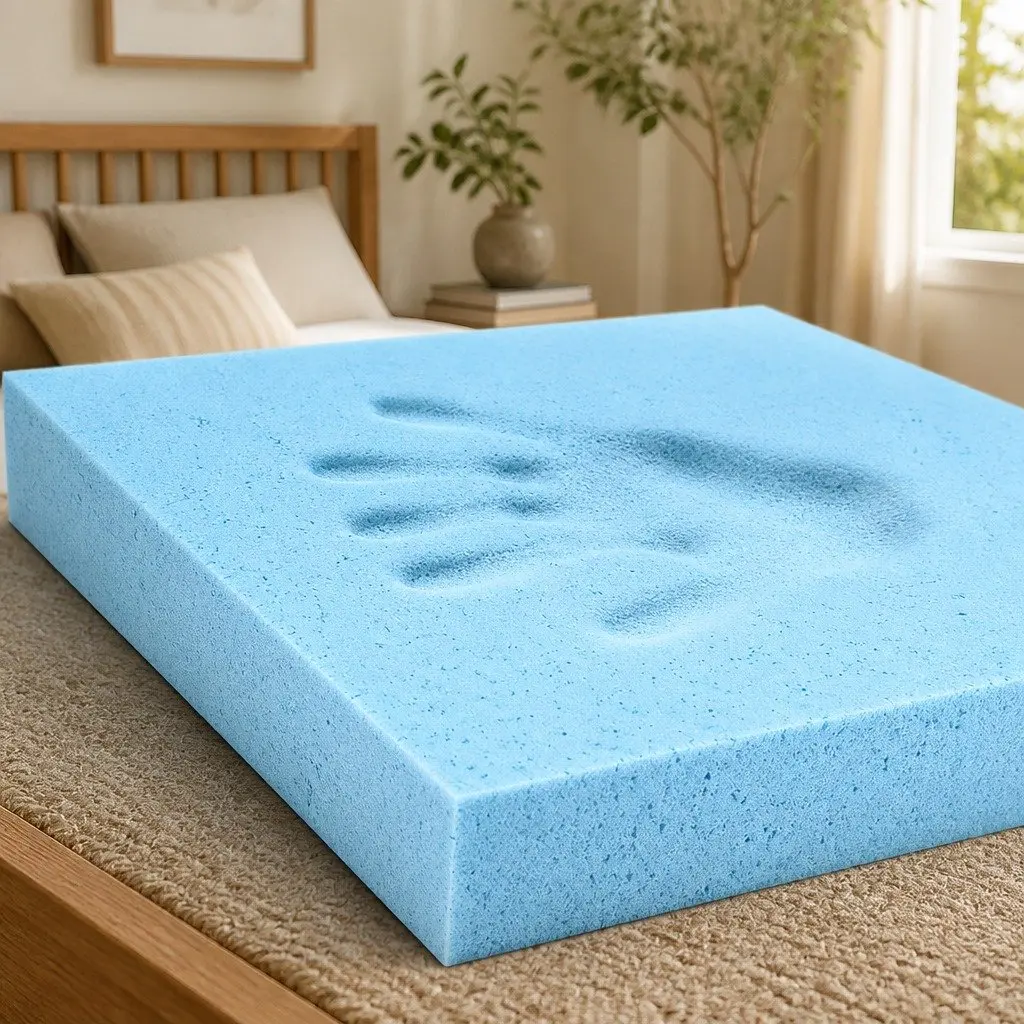 Memory Foam Mattress Topper Double Bed Cool Gel Infused 5cm Thickness Bamboo