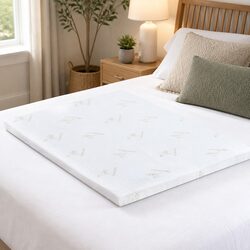 Memory Foam Mattress Topper Queen 5cm Cool Gel Infused Breathable Removable