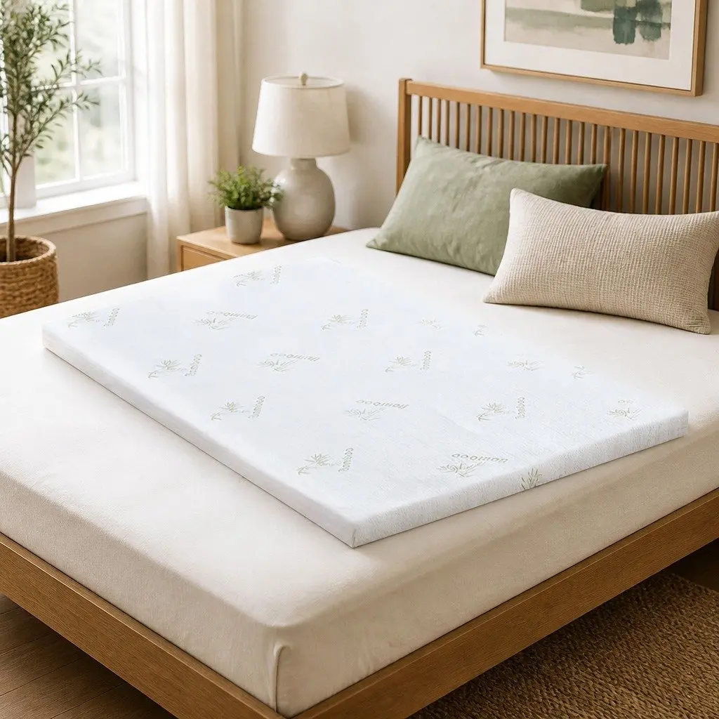 Memory Foam Mattress Topper Single Bed 5cm Cooling Pad