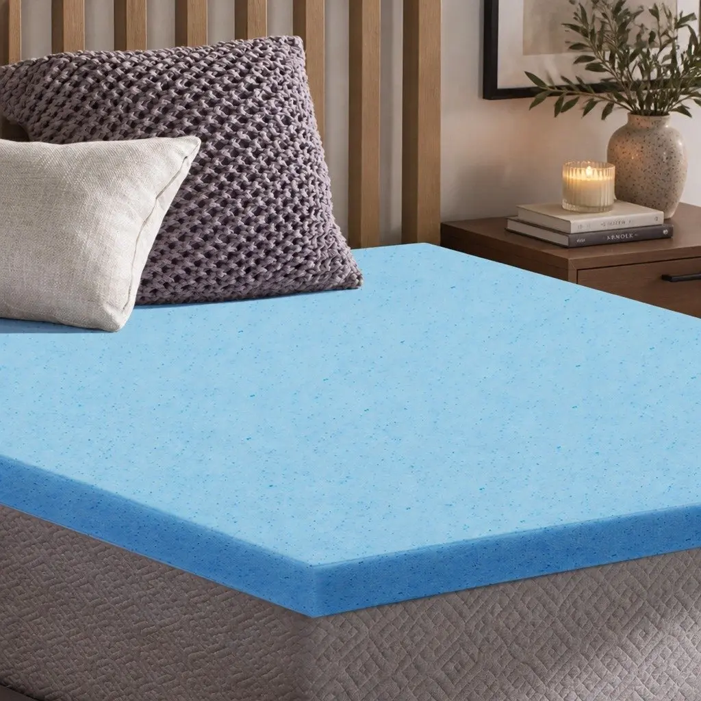 Memory Foam Mattress Topper Single Bed 5cm Cooling Pad