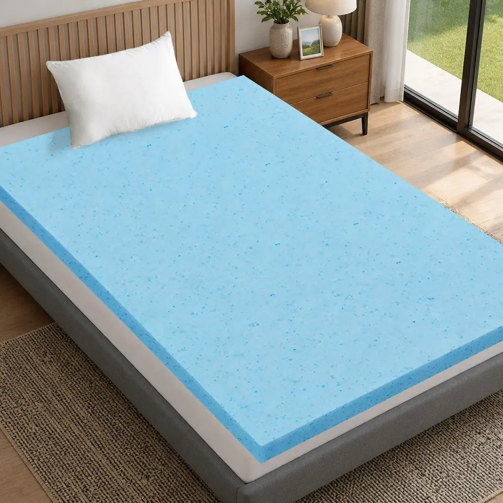 Memory Foam Mattress Topper Single Bed 5cm Cooling Pad