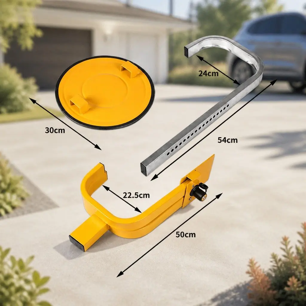 Wheel Defender Lock Clamp for Car Caravan Vehicle Anti-Theft Security Parking