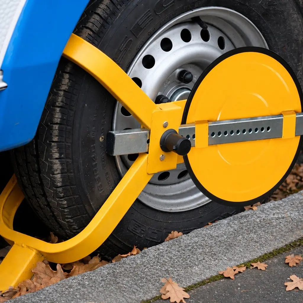 Wheel Defender Lock Clamp for Car Caravan Vehicle Anti-Theft Security Parking