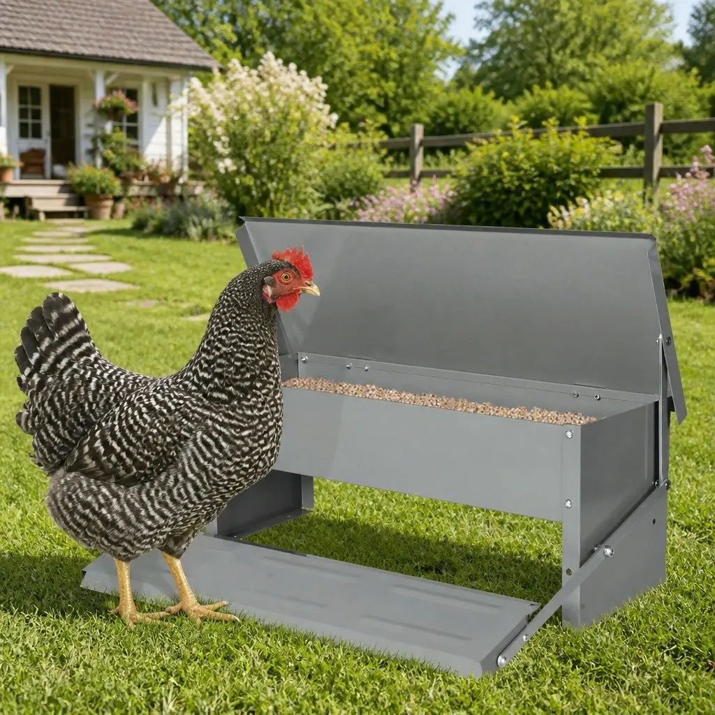 Automatic Chicken Feeder for Farm Use 5kg Large Capacity Timed Feed Dispenser