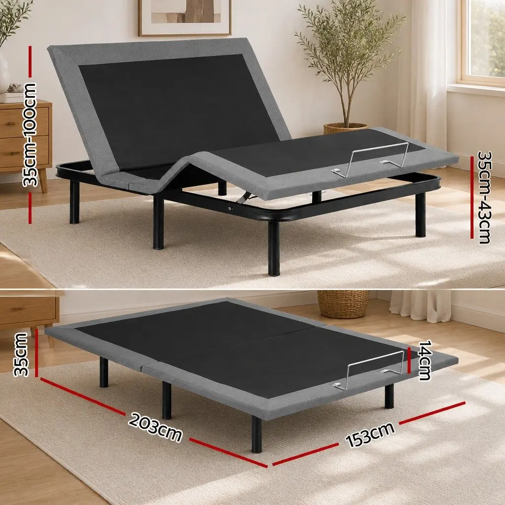 Electric Adjustable Bed Frame Queen Size for Bedroom Zero Gravity Wireless Remote Control