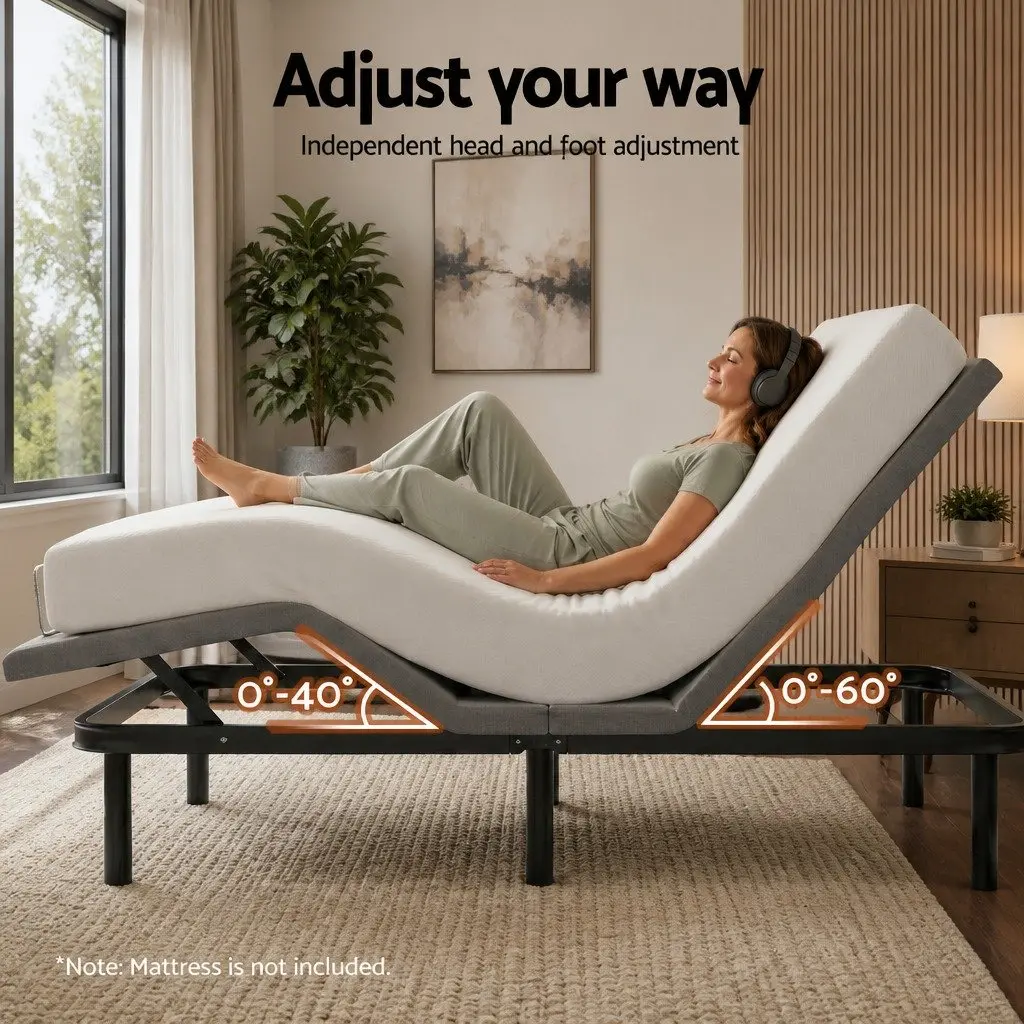 Electric Adjustable Bed Frame Queen Size for Bedroom Zero Gravity Wireless Remote Control