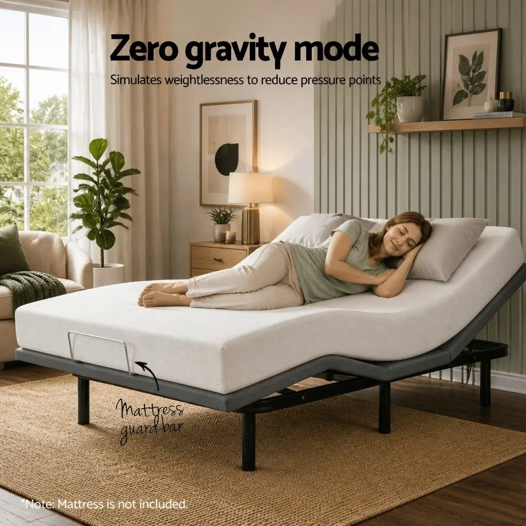 Electric Adjustable Bed Frame Queen Size for Bedroom Zero Gravity Wireless Remote Control