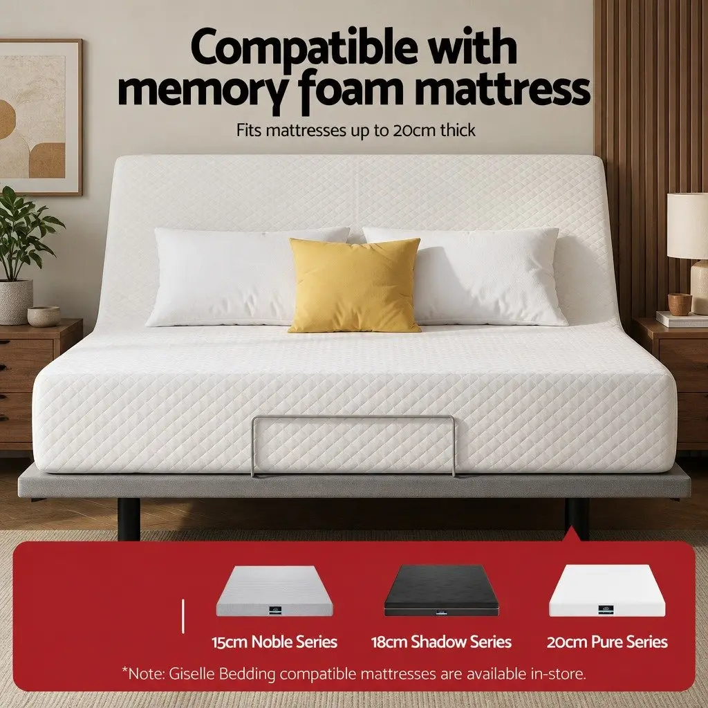 Electric Adjustable Bed Frame Queen Size for Bedroom Zero Gravity Wireless Remote Control