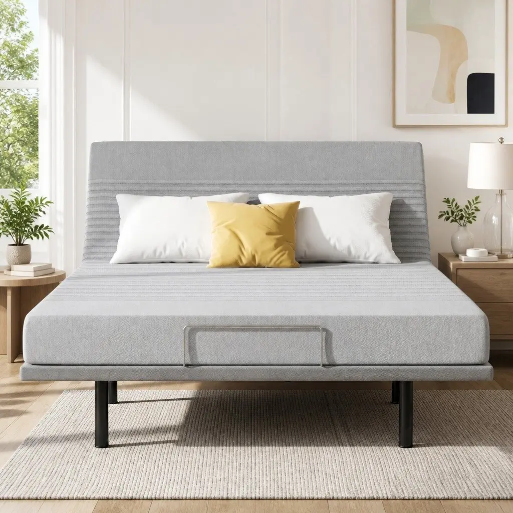 Electric Adjustable Bed Frame & 15cm Thick Memory Foam Set
