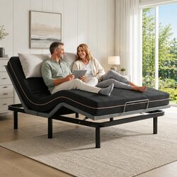 Double Adjustable Bed Frame Specifications with Memory Foam Mattress