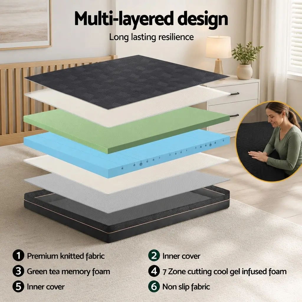 Queen Adjustable Bed Frame with Mattress
