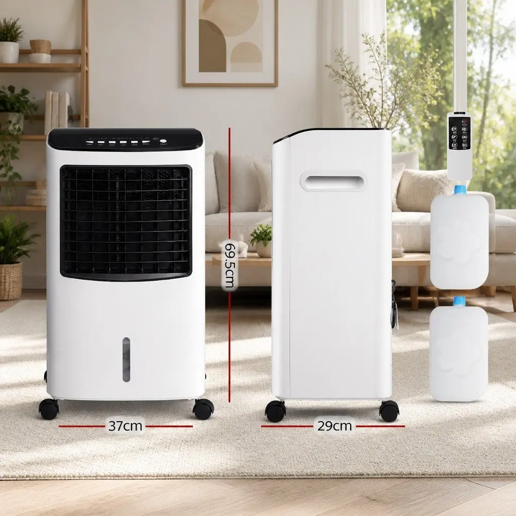 Evaporative Air Cooler 8L Room Humidifier Purifier Fan White