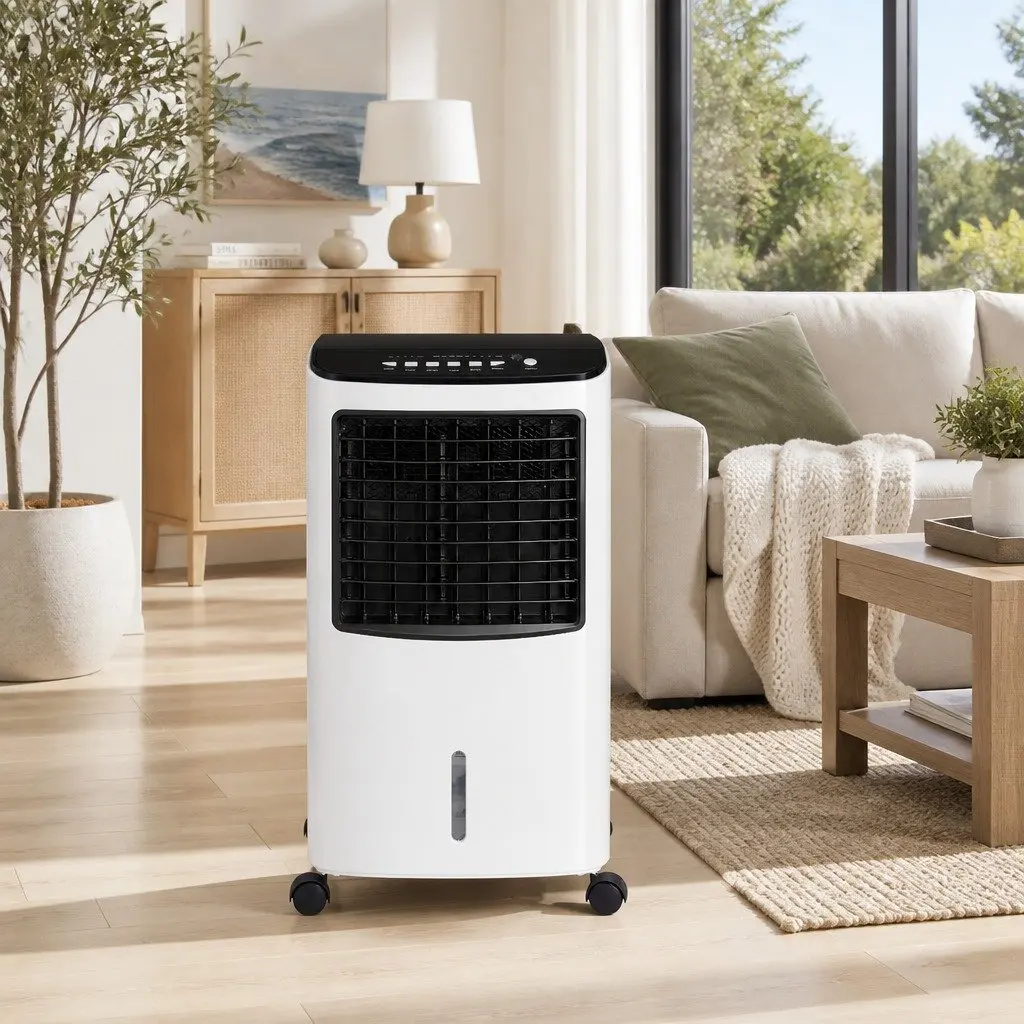 Evaporative Air Cooler 8L Room Humidifier Purifier Fan White
