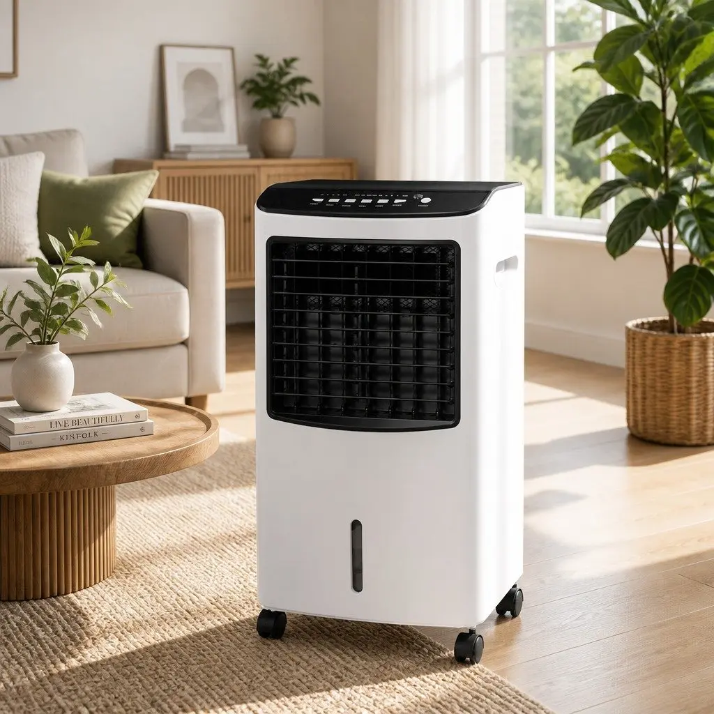 Evaporative Air Cooler 8L Room Humidifier Purifier Fan White