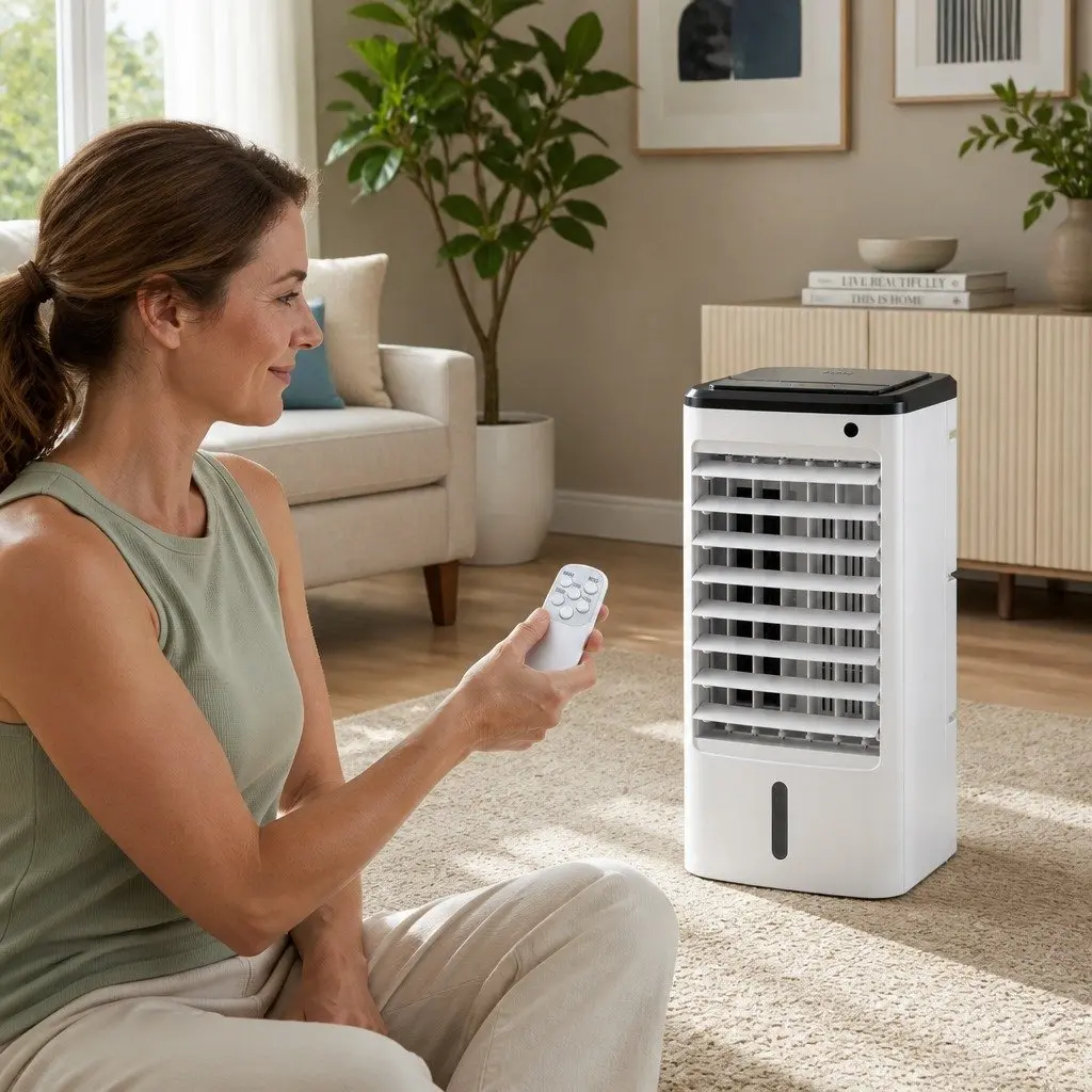 Evaporative Air Cooler for Home 4L Compact White