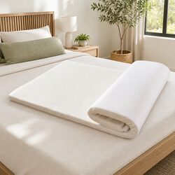 Memory Foam Mattress Topper King 7cm Visco Elastic Bed Protector Breathable