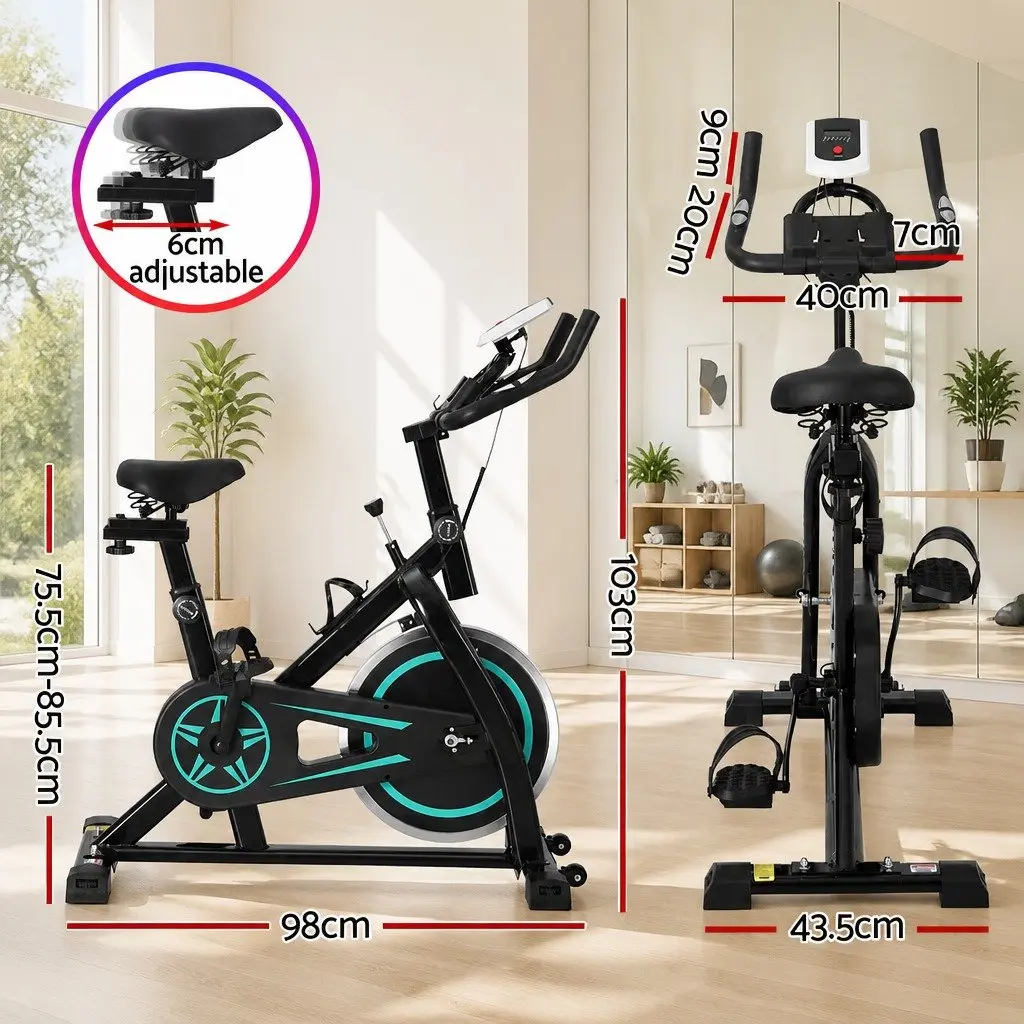 Bike Exercise Bike 10kg Flywheel Home Gym Fitness Equipment 150kg Capacity