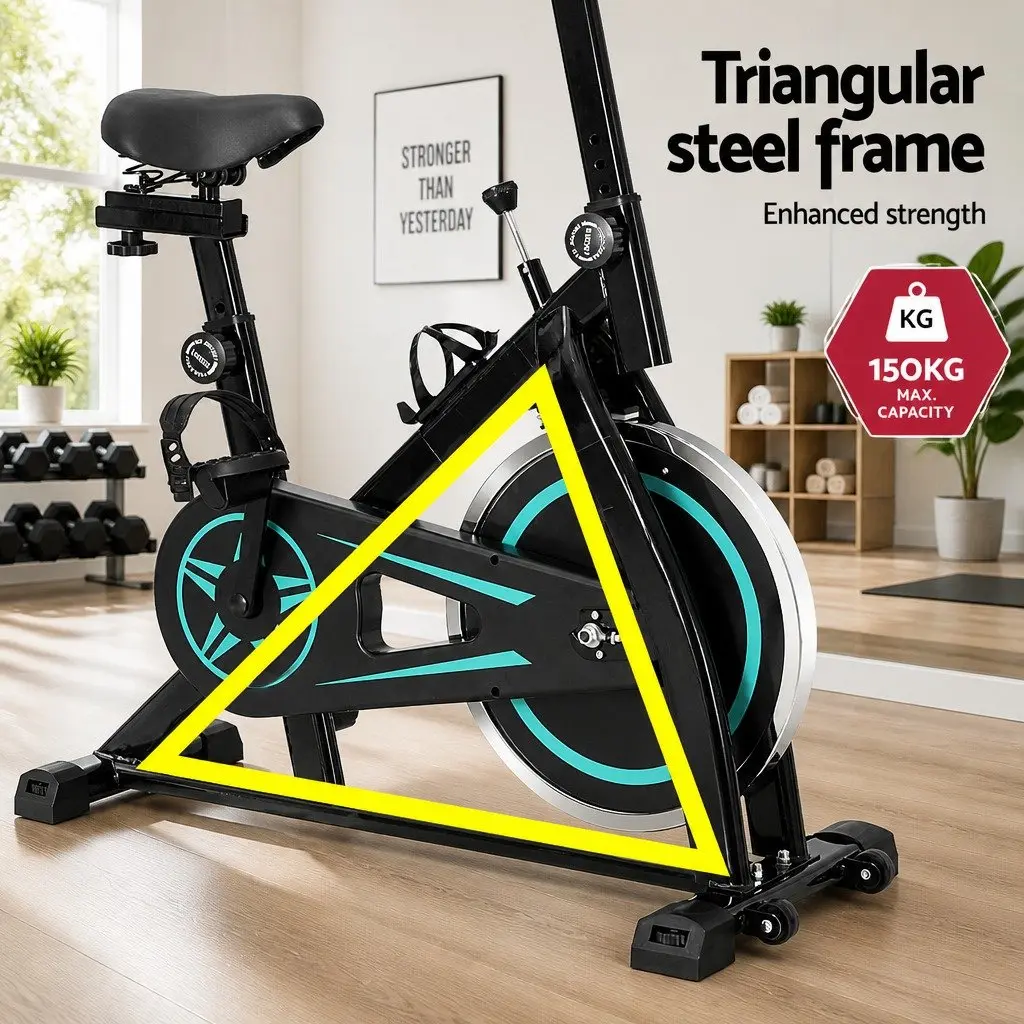 Bike Exercise Bike 10kg Flywheel Home Gym Fitness Equipment 150kg Capacity